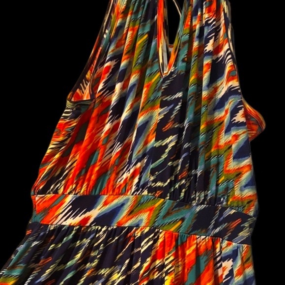 Bisou Bisou Multicolor Zigzag Maxi Dress - Picture 11 of 14